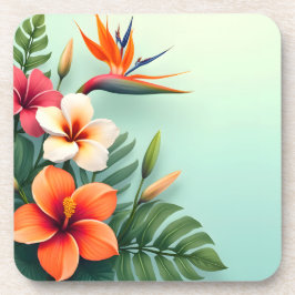 Radiant Tropical Floral Symphony Bier Onderzetter