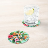 Radiant Tropical Floral Symphony Kartonnen Onderzetters (Insitu)