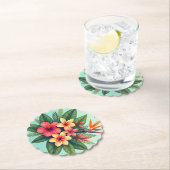 Radiant Tropical Floral Symphony Kartonnen Onderzetters (Insitu)