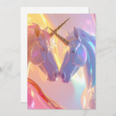 Radiant Unicorn Duo-Blank Card Feestdagenkaart (Voorkant / Achterkant)