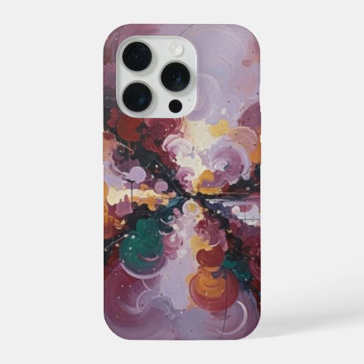 Radiant Whirl - Abstract Color Burst Iphone Case iPhone Hoesje (Achterkant)