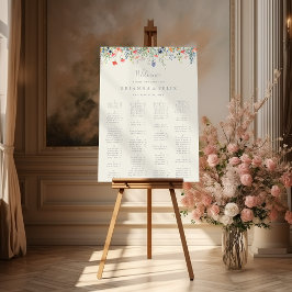 Radiant Wildflower Alfabetische Zitting Grafiek Poster