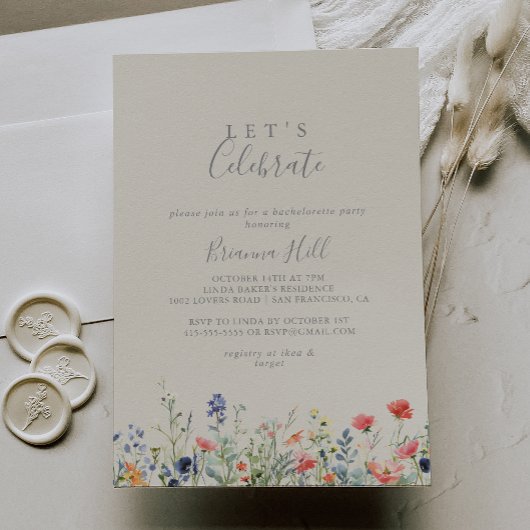 Radiant Wildflower Laten we het feest vieren Kaart