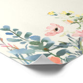 Radiant Wildflower Repetitie Diner Welkom Poster (Hoek)