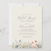 Radiant Wildflower Vrijgezellenfeest Tea Party Kaart (Voorkant)