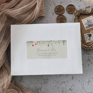Radiant Wildflower Wedding RSVP-adres Etiket