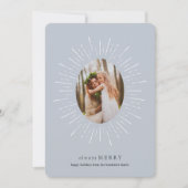 Radiant Wish Holiday-fotokaart | Mist Feestdagenkaart (Voorkant)