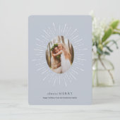 Radiant Wish Holiday-fotokaart | Mist Feestdagenkaart (Staand voorkant)