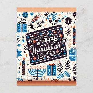 Radiant Wishes: Happy Chanoeka Wenskaart Briefkaart
