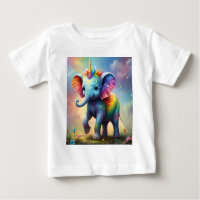 Radiant Wonders: De Regenboog Baby Eenhoorn Olifan