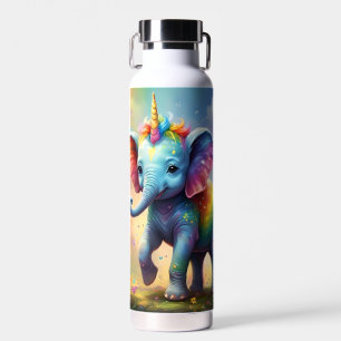 Radiant Wonders: De Regenboog Baby Eenhoorn Olifan Waterfles