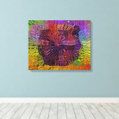 Radiante golven canvas afdruk (Insitu (Houten vloer))