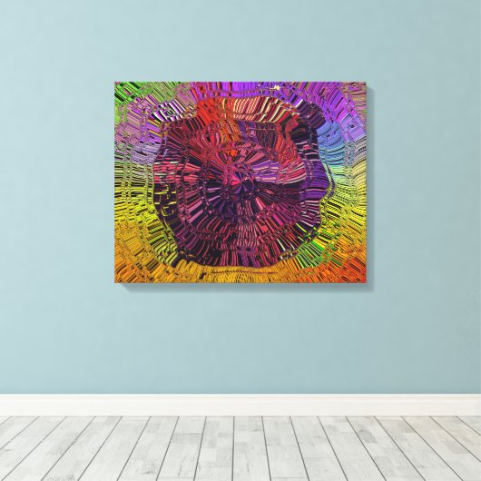 Radiante golven canvas afdruk (Insitu (Houten vloer))