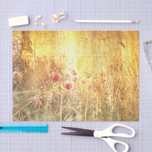 Radiante Graanvelden met rode papavers Tissuepapier (Craft)