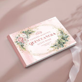 Radiante Libro de Firmas XV Años Flores y Eucalipt Gastenboek