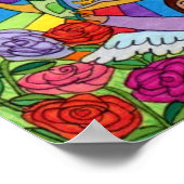 Radiante Maagd van Guadalupe Mexican Folk Art Poster (Hoek)