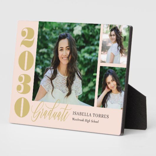 Radiante momenten EDITABLE Afstuderen Plaque Fotoplaat (Zijkant)