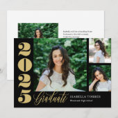 Radiante momenten Editable Color Afstuderen Invita Kaart (Voorkant / Achterkant)