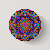 Radiante Pareltjes Kaleidoscope Mandala Button (Voorkant)