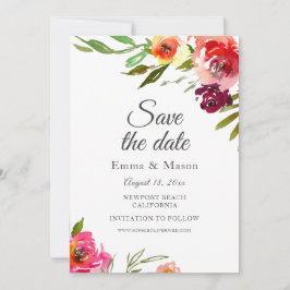 Radiante Romance Floral Save The Date