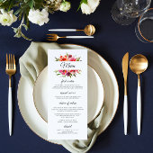 Radiante Romance Floral Wedding Menu