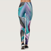 Radiante Rozen: Perfect roze en Paarse petals Leggings (Achterkant)