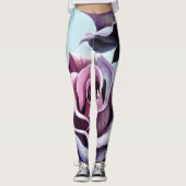 Radiante Rozen: Perfect roze en Paarse petals Leggings (Voorkant)