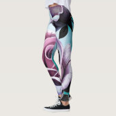 Radiante Rozen: Perfect roze en Paarse petals Leggings (Links)