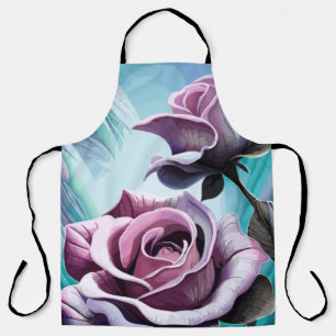 Radiante Rozen: Perfect roze en Paarse petals Schort