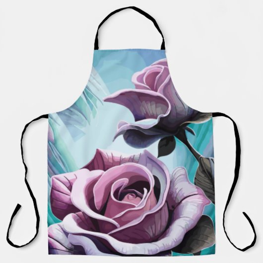 Radiante Rozen: Perfect roze en Paarse petals Schort (Voorkant)