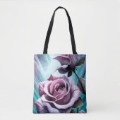 Radiante Rozen: Perfect roze en Paarse petals Tote Bag (Voorkant)