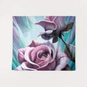 Radiante Rozen: Perfect roze en Paarse petals Wandkleed (Voorkant (horizontaal))