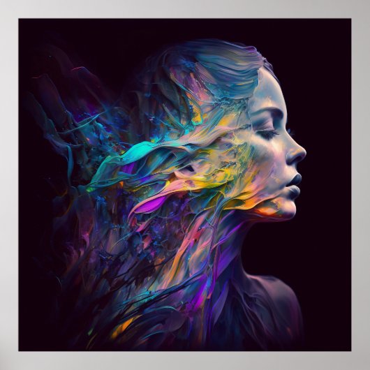 Radiante schoonheid met levendige kleuren poster (Voorkant)