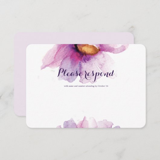 Radiante Waterverf Peonies RSVP (Voorkant / Achterkant)