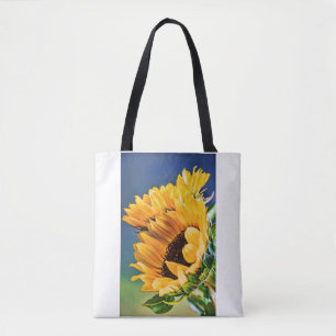 Radiante zonnebloemen tote bag