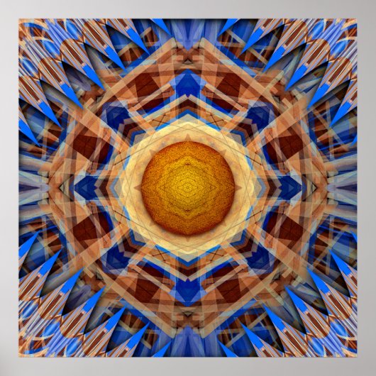 radiantsymmetrie van het hemelkompas poster (Voorkant)