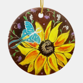 Radiate Ceramic Round Ornament