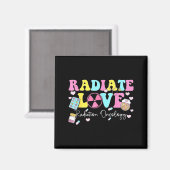 Radiate Love Radiation Oncology Valentine's Day Ra Magneet (Voorkant / Achterkant)