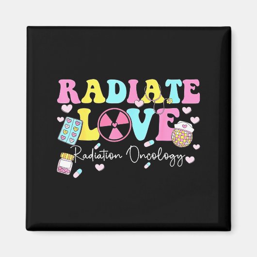 Radiate Love Radiation Oncology Valentine's Day Ra Magneet (Voorkant)