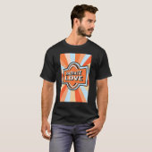 Radiate Love rainbow happiness hippies quote 1 T-shirt (Voorkant volledig)