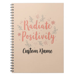 Radiate positivity Floral Sunray Personalisatie Notitieboek