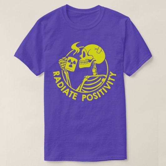 Radiate Positivity Grappig skelet van Tobe Fonseca T-shirt (Design voorkant)
