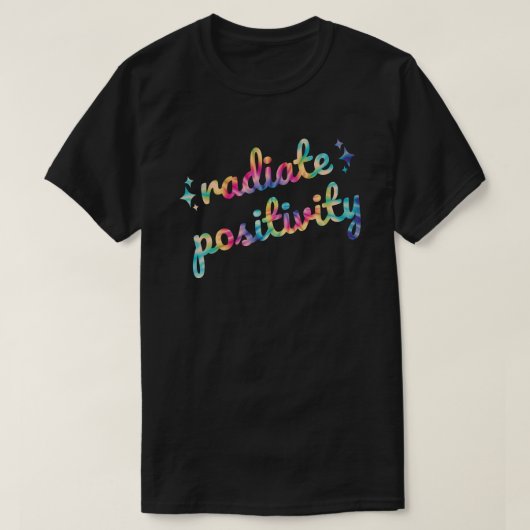 Radiate Positivity Groovy Stropdas-Dye Inspirerend T-shirt (Design voorkant)