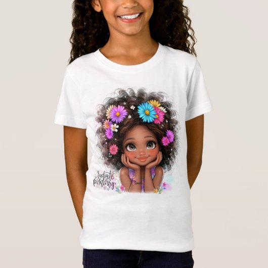 Radiate Positivity Quirky Girl T-shirt (Voorkant)