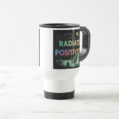 "Radiate Positivity" reiskoffiemok. Reisbeker (Voorkant rechts)