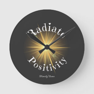 Radiate Positivity Sun Monogramed Ronde Klok