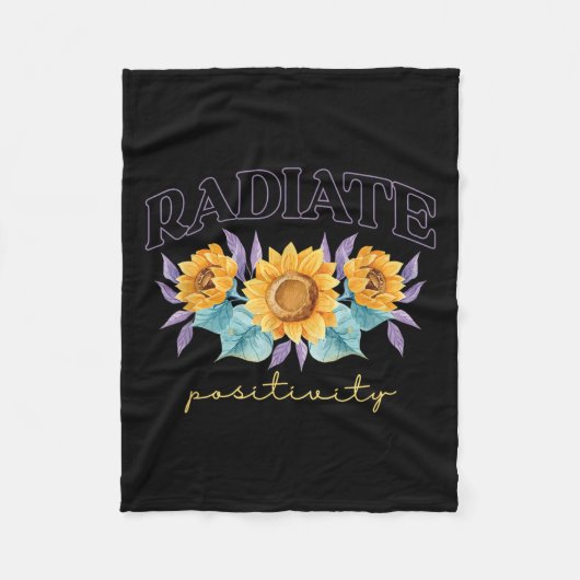 Radiate Sitivity _ Flowers _ Motivation Kindness  Fleece Deken (Voorkant)