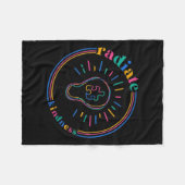 Radiate vriendelijkheid Retro gloeilamp puzzel Aut Fleece Deken (Voorkant (Horizontaal))