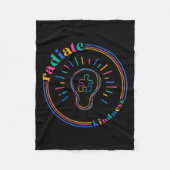 Radiate vriendelijkheid Retro gloeilamp puzzel Aut Fleece Deken (Voorkant)