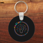 Radiate vriendelijkheid Retro gloeilamp puzzel Aut Sleutelhanger (Voorkant)